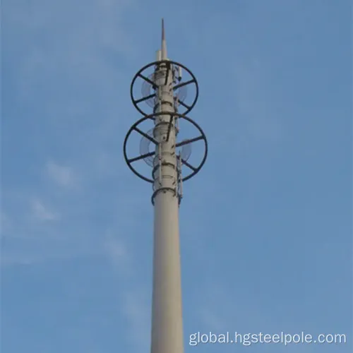 Telecommunication Poles Polygon Shape 35m Communication Pole With Antennas Manufactory
